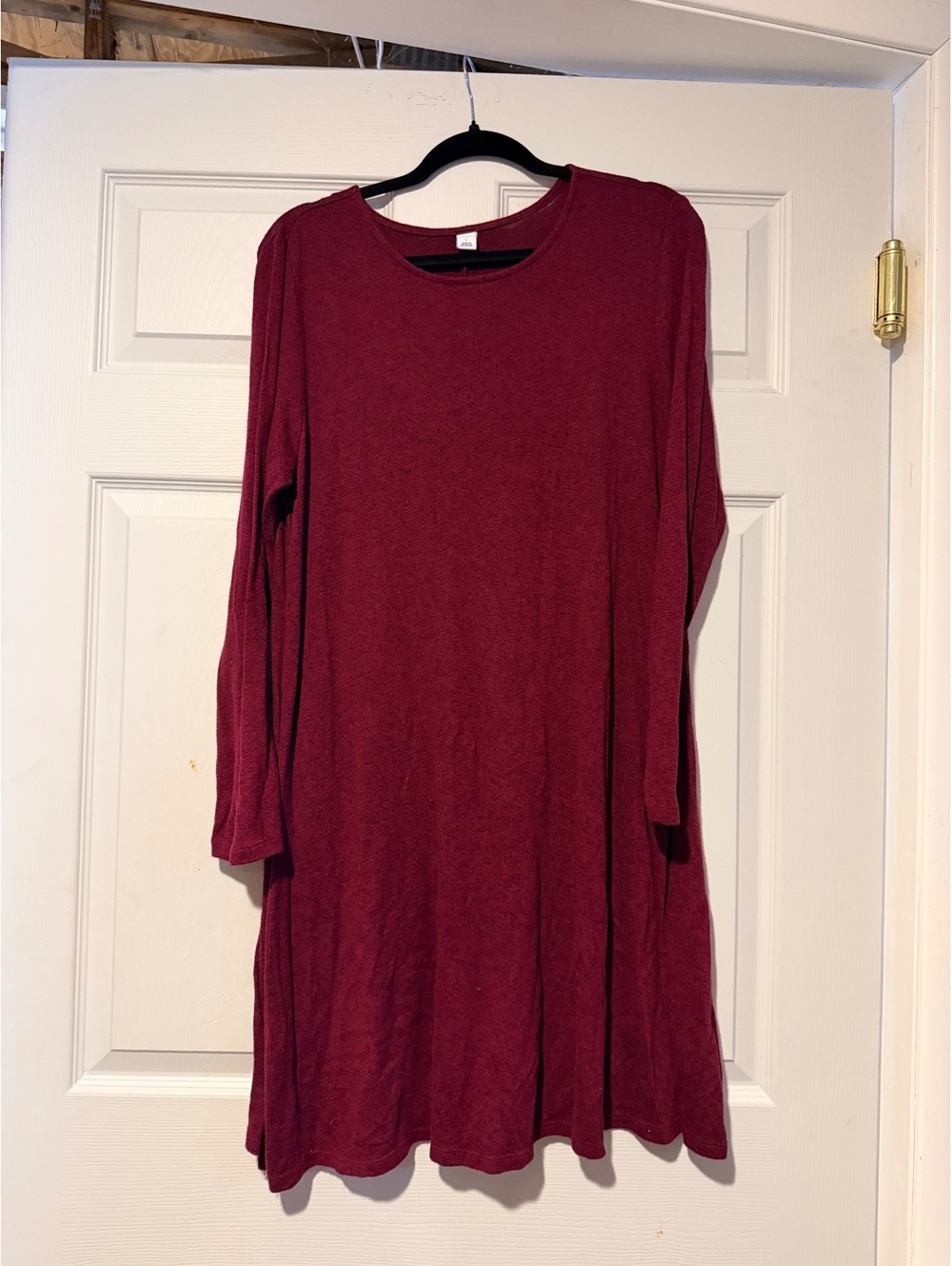 Old Navy burgundy long sleeve swing dress